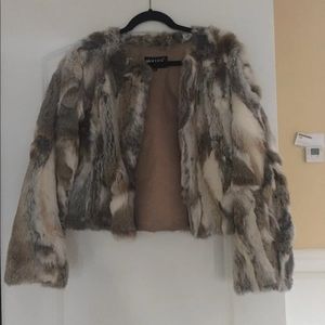 Authentic rabbit fur coat